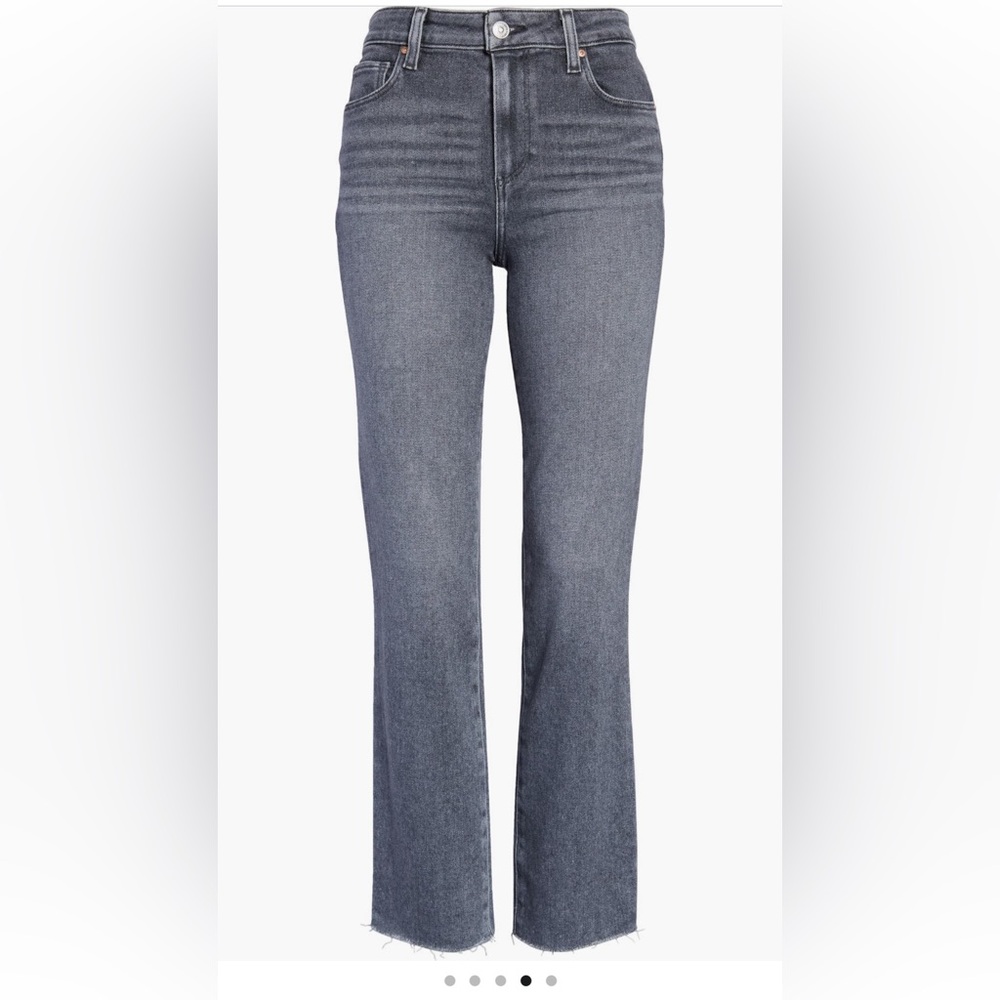 Paige Cindy High Waist Raw Hem Ankle Straight Leg Jeans Size 29